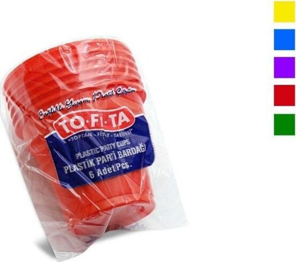 Tofita Renkli Parti Bardağı 6'Lı - Image 1