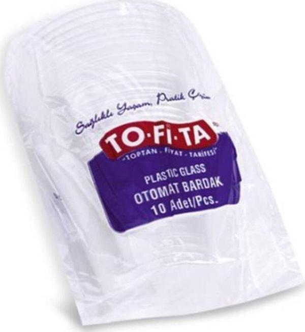 Tofita Tofıta Plastık Otomat Bardak 10 Lu - Image 1