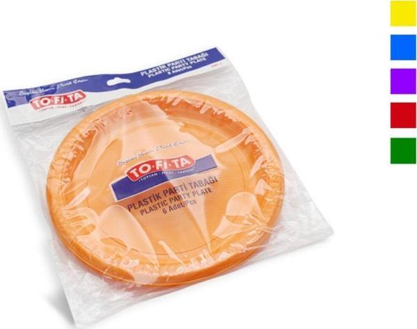Tofita Tofıta Renklı Partı Tabagı 6Lı - Image 1