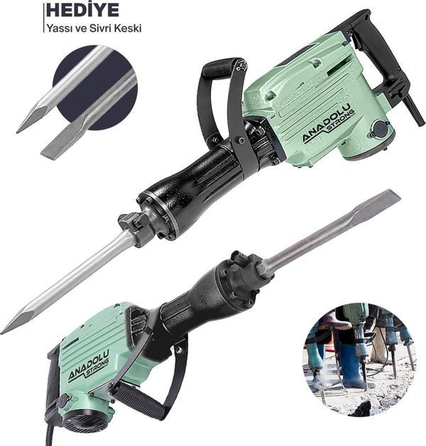 Anadolu Strong ANS1059 Profesyonel 25 Joule 14 Kg Kırıcı Hilti Matkap 2 Adet Uc Hediyeli - Image 1