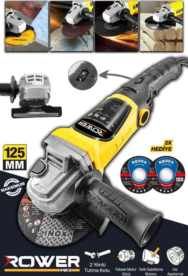 Rowemax Alman Stark 99965VFX 115 Mm Devir Ayarlı Spiral Avuç İçi Kesme Ve Taşlama Makinesi - Image 1