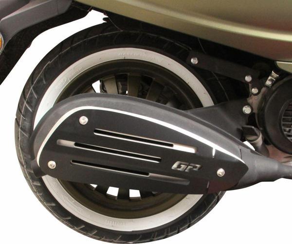 GP Kompozit Arora Cappucino 50 / 125 2019-2024 Uyumlu Egzoz Koruma Kapağı Siyah - Image 1