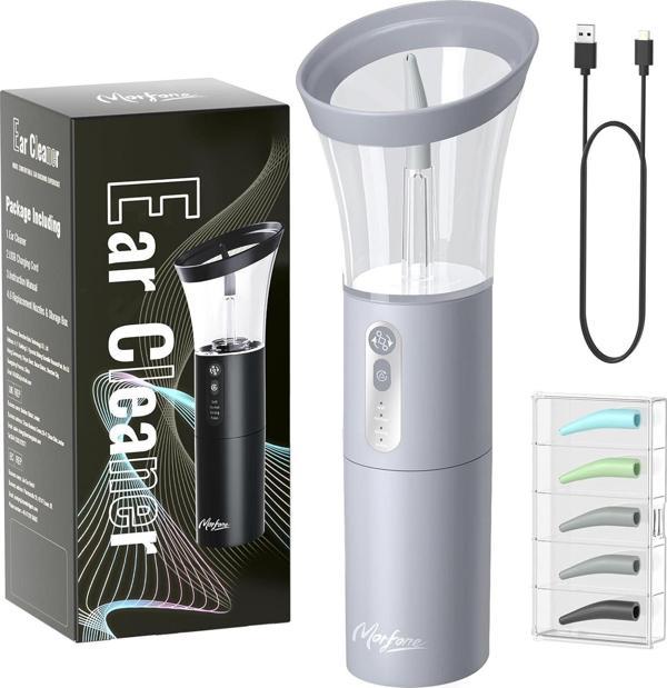 Morfone Elektrikli Etkili ve Güvenli Kulak Temizleme Kiti - Gri - Image 1