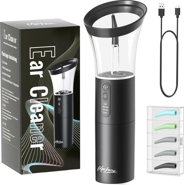 Morfone Elektrikli Etkili ve Güvenli Kulak Temizleme Kiti - Siyah - Image 1