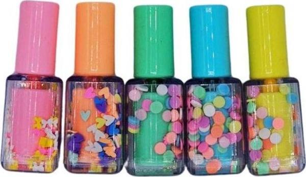 Unicus - Pastel Oje Fosforlu Pullu Şişe 5'Li - Image 1