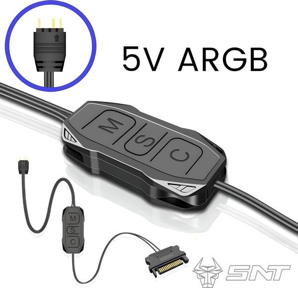 SNT ARGB Denetleyici  5v 3pin SATA  Güç Beslemeli 1 Port - Image 1