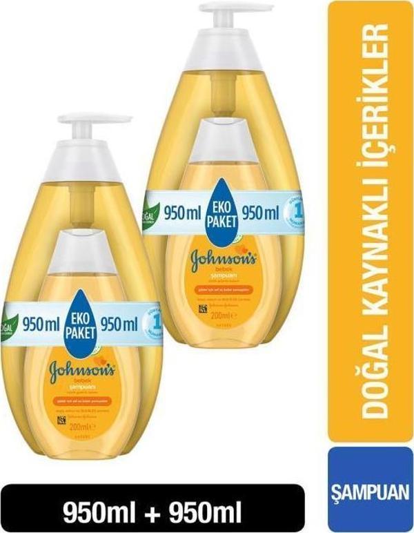 Johnson's Bebek Şampuanı 750 ml + 200 ml x 2 - Image 1