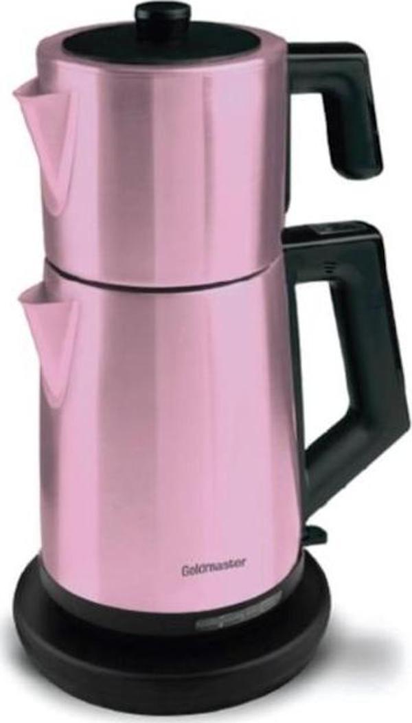 Goldmaster XL GM-7344L Akasya 2 L Çelik Çay Makinesi Sedef Pembe - Image 1