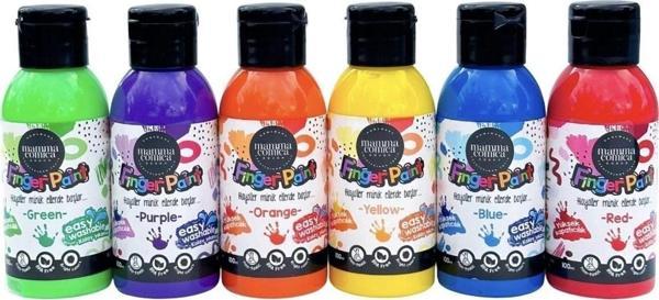 Kolay Yıkanabilir Parmak Boya 100ml (6X 100ML) - Image 1