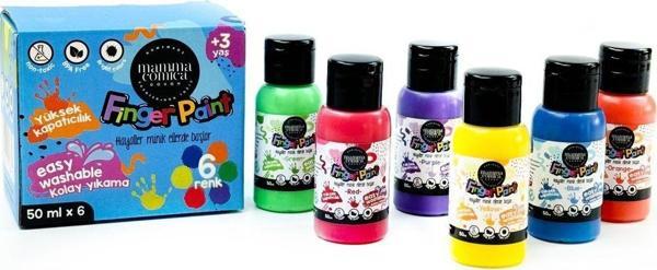 Yıkanabilir Parmak Boyası 6*50gr - Image 1
