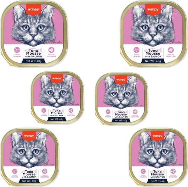 Ton Balıklı Ve Somonlu Alutray Kedi Yaş Mama 40 Gr x 6 Adet - Image 1