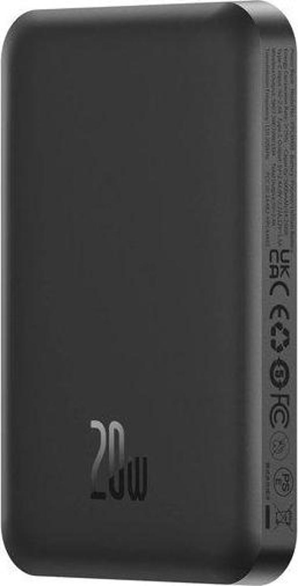 Baseus MgSafe Mini 20W 5.000 mAh Kablosuz Şarjlı Powerbank Siyah - Image 1