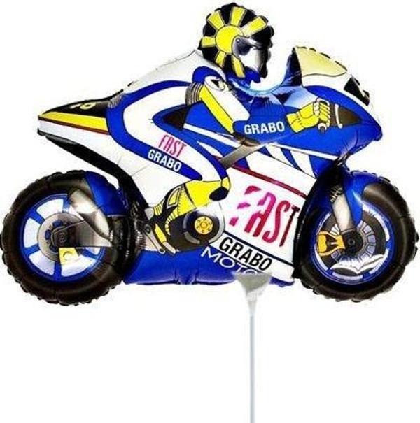14'' G-Moto Gp Blue Folyo Balon 1 Pakette 15 Adet-Grabo - Image 1