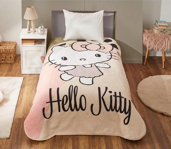 TAÇ Lisanslı Hello Kitty Sprıng Tek Kişilik Battaniye - Hello Kitty Blanket - Image 1