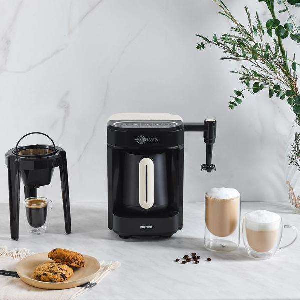 Karaca Hatır Barista Latte ve Türk Kahve Makinesi Pearl White - Image 1