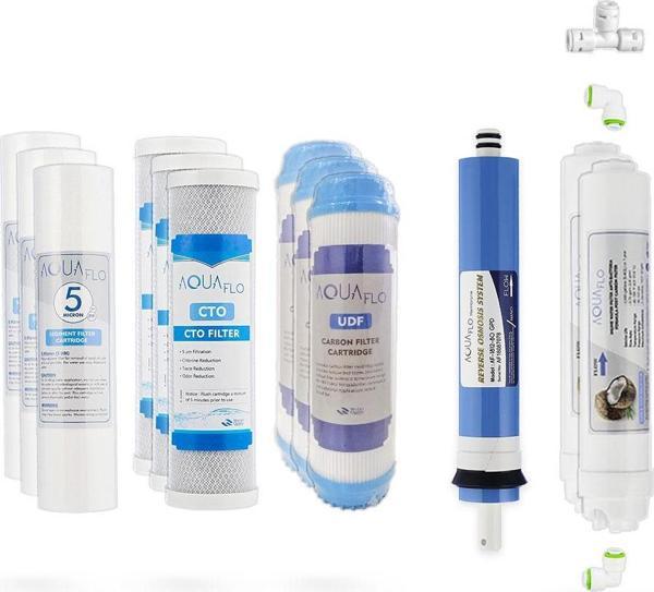 Mil Su Açık Kasa Su Arıtma Cihazı 12li Filtresi GAClı AquaFlo Membran - Image 1