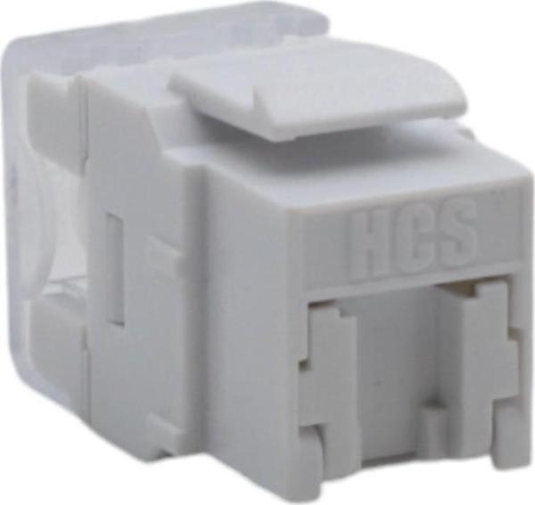 HCS J6E-00874  KORUMALI CAT6 KEYSTONE JACK BEYAZ (10'LU PAKET ) - Image 1