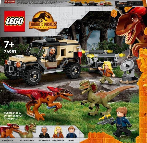 LEGO Jurassic World Pyroraptor ve Dilophosaurus Nakliyesi 76951 (279 Parça) - Image 1