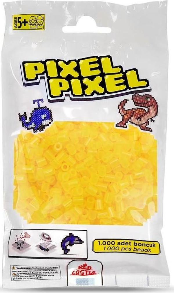 1000 Adet Midi Boncuk Şeffaf Sarı-Pixel Pixel PPB-1000-32 - Image 1