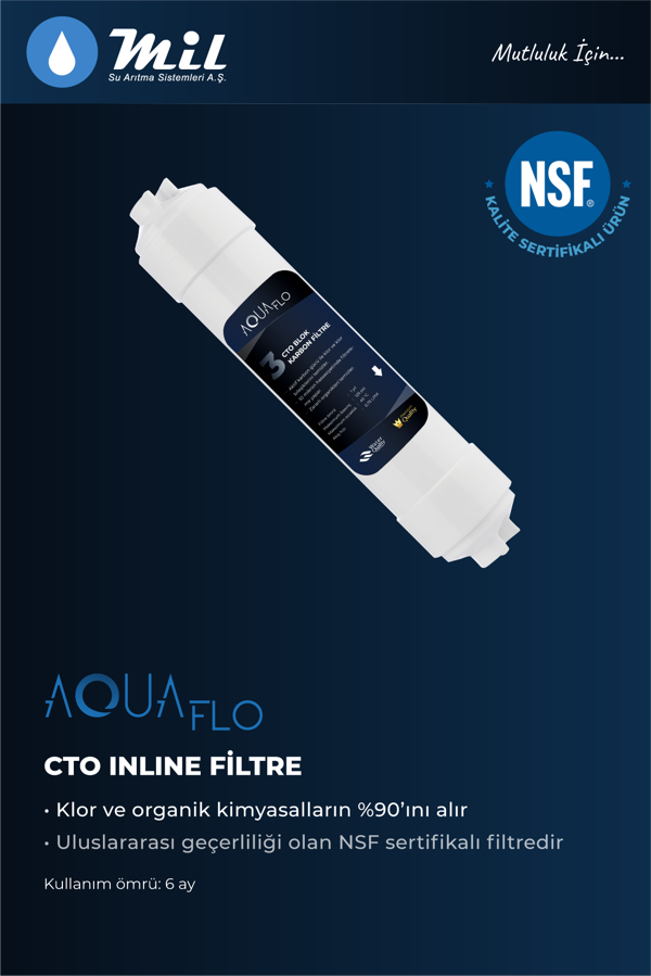 Aquaflo Kapalı Kasa Cihazlar İçin 3. Aşama 12″ CTO Ön Filtre - Image 1
