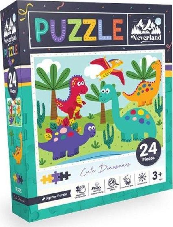 Neverland Sevimli Dinozorlar 24 Parça Puzzle NL405 - Image 1