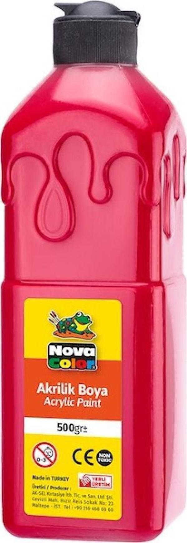 Nova Color AKRİLİK BOYA 500 GR KIRMIZI NC-382 - Image 1