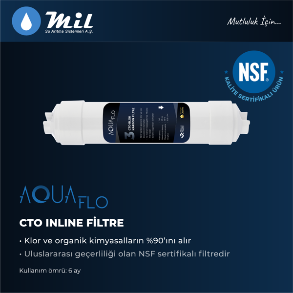 Mil Su Kapalı Kasa Su Arıtma Cihazı 8li Filtresi AquaFlo Membran Set - Image 1