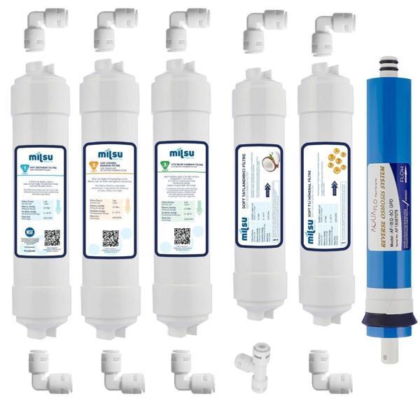 Mil Su Kapalı Kasa Su Arıtma Cihazı Multi Mineral 6lı Filtresi AquaFlo Membran Set - Image 1