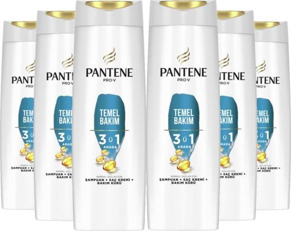 Pantene 3'Ü 1 Arada Temel Bakım Şampuan 400 Ml 6 Adet - Image 1
