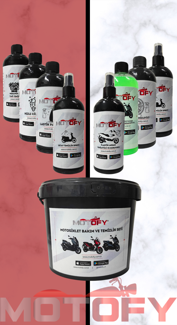 MOTOFY MOTOSİKLET TEMİZLİK VE BAKIM SETİ - Image 1