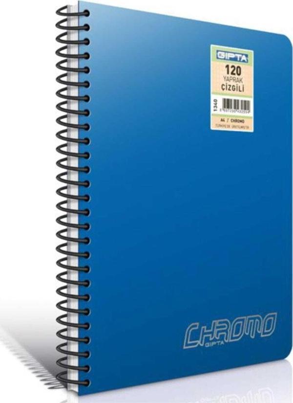 Gıpta Chromo Spiralli Pp Kapak Defter A4 100 Yaprak Kareli - Image 1