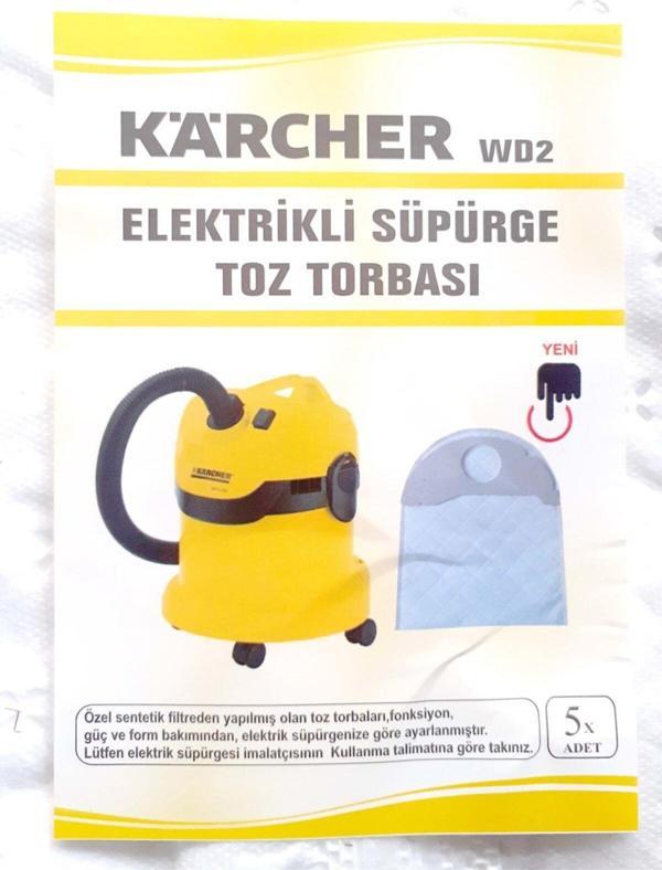 Karcher WD2 Uyumlu 5 Adet Toz Torbası - Image 1