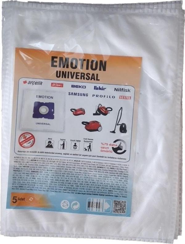 Arçelik Emotıon Beko Fakir Nilfisk Samsung Profilo Vestel Uyumlu Süpürge Torbası 10 Adet - Image 1