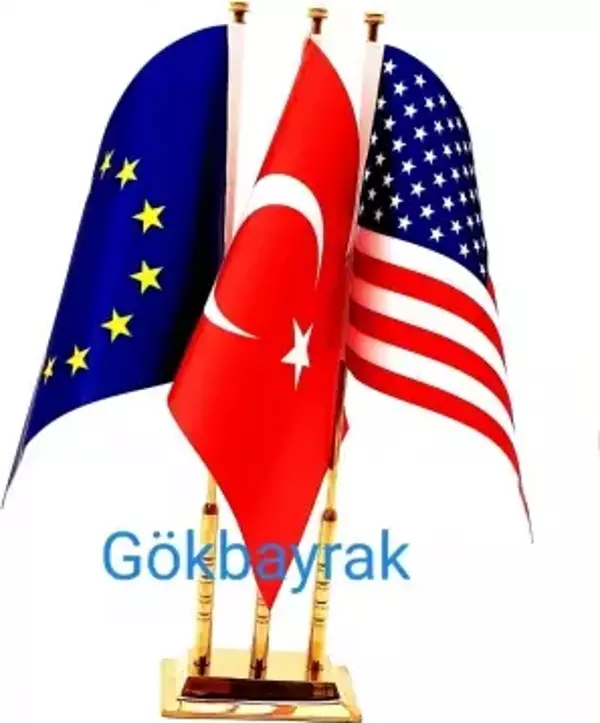 Pirinç Üçlü Avrupa-ADB-Türkiye Masa Bayrağı
 - Image 1