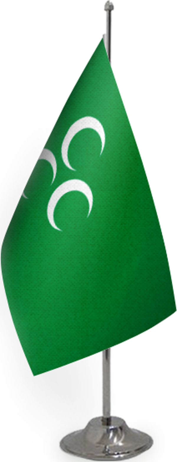 Yeşil Üçhilal Masa Bayrağı - Image 1