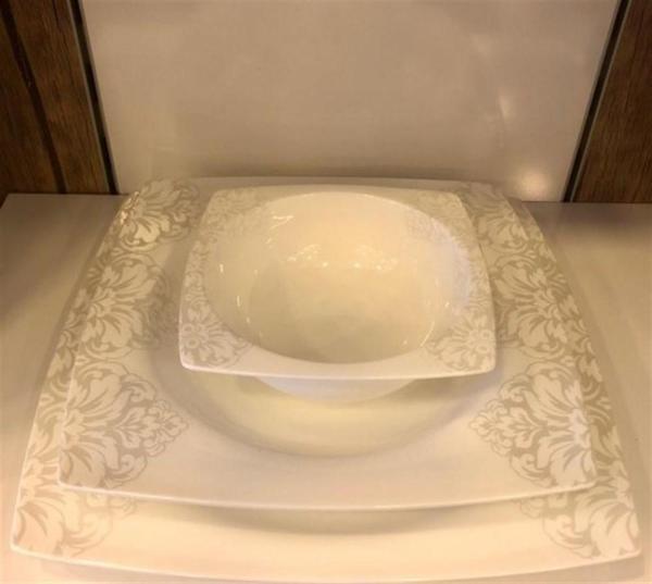 Aryıldız Bone Square Porselen 60 Parça 12 Kişilik Yemek Takımı - 45008 - Image 1