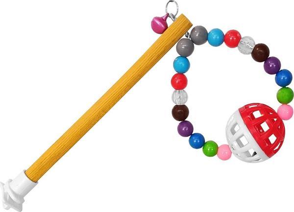 Renkli Boncuklu Ve Tünekli Muhabbet Kuş Salıncağı 9.5-16 cm - Image 1