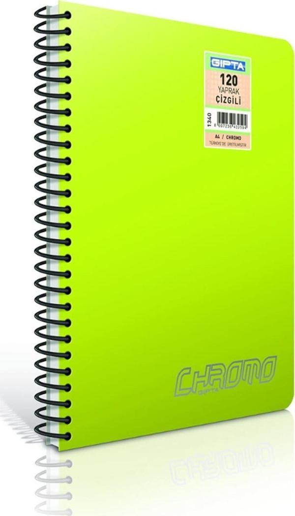 Gıpta Chromo Spiralli Pp Kapak Defter A4 Çizgili 60 Yaprak 1978 - Image 1
