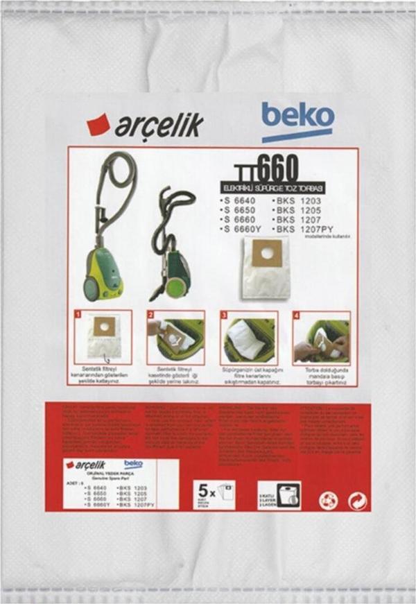 Arçelik Süpürge Torbası S 6640 - Image 1