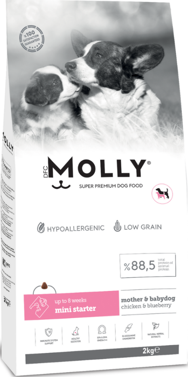 Molly Mini Starter Mother & Baby Dog Tavuklu & Yaban Mersinli Yavru Köpek Maması 2 Kg - Image 1