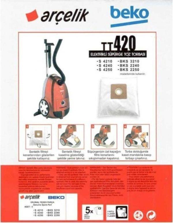 Arçelik tt420 Süpürge Torbası - Image 1