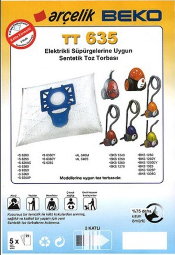 Arçelik Tt 635- Beko Süpürge Torbası 5 Adet Ar10 - Image 1
