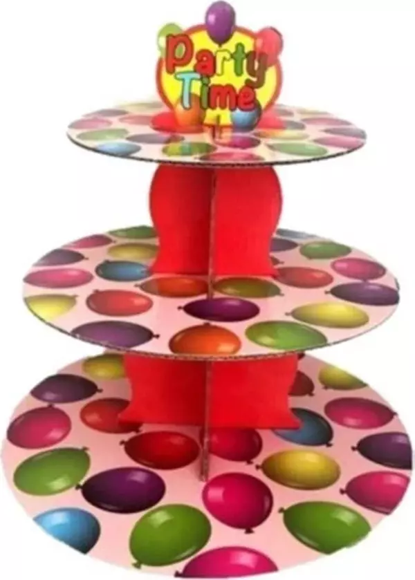 MYEBI KARTON CUPCAKE STANDI BALON DESENLİ - Image 1