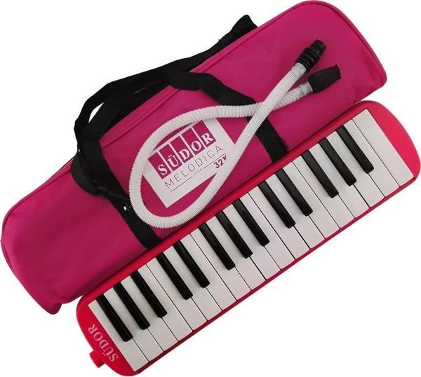 Pembe Çantalı Melodika - Melodika 32k Bez Çanta - Pembe Melodika - Image 1