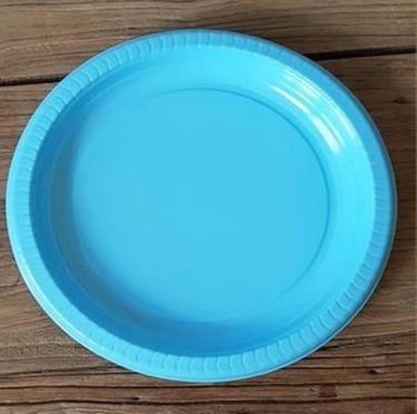 PLASTİK TABAK MAVİ 25 ADET 23cm - Image 1