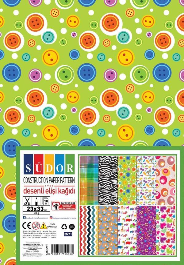 Südor ELISI KAGIDI 23X33 90GR 10 DESEN EK01 - Image 1