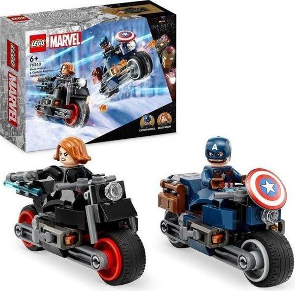 Lego Marvel Lego Black Widow ve Kaptan Amerika Motosikletleri 76260 - Image 1