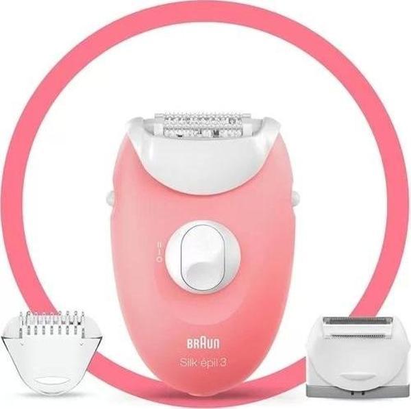 Braun Silk-Épil 3 3277 Smartlight, 2 Hız Ayarı, Kablolu Epilatör / Pembe - Image 1