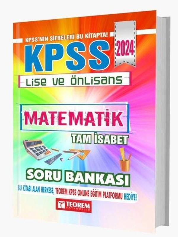 2024 KPSS Lise Ön Lisans Tam İsabet Matematik Soru Bankası - Teorem Yayınları - Image 1