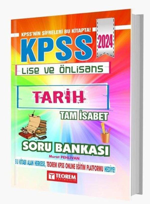 2024 KPSS Lise Ön Lisans Tam İsabet Tarih Soru Bankası - Teorem Yayınları - Image 1